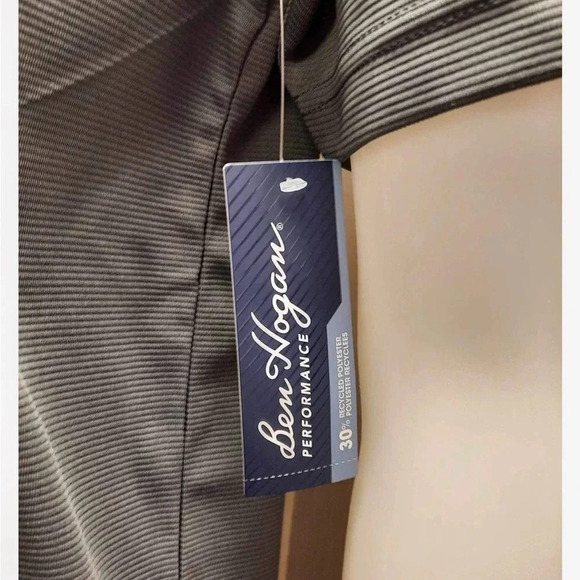 Ben Hogan Grey Ribbed Polo Performance Shirt Size  XL - Picture 7 of 9